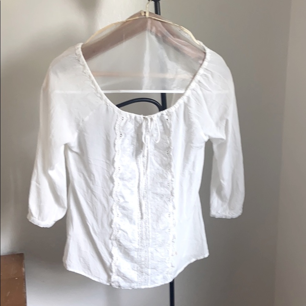 Large white lightweight blouse size XL
